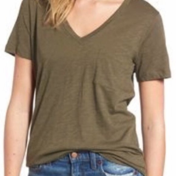 Madewell Tops - Olive green Madewell tshirt!